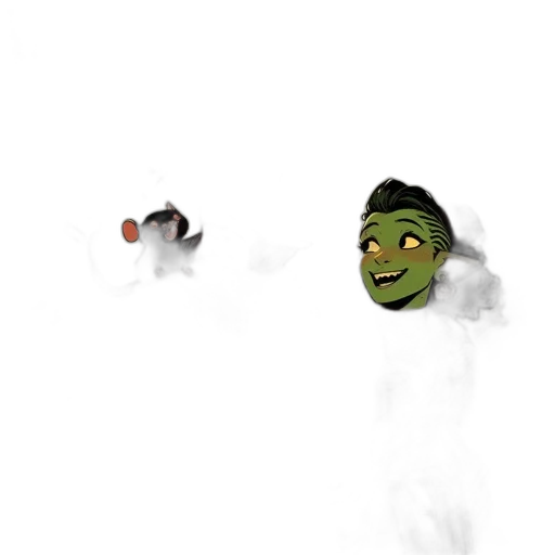 face, mask, creature, staff transparent PNG cut-out