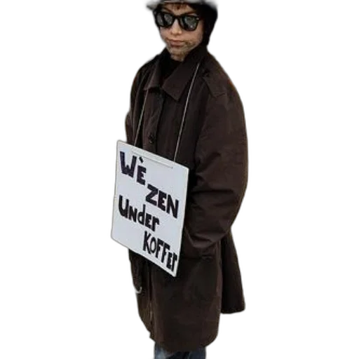 jacket, staff, person, trench transparent PNG cut-out