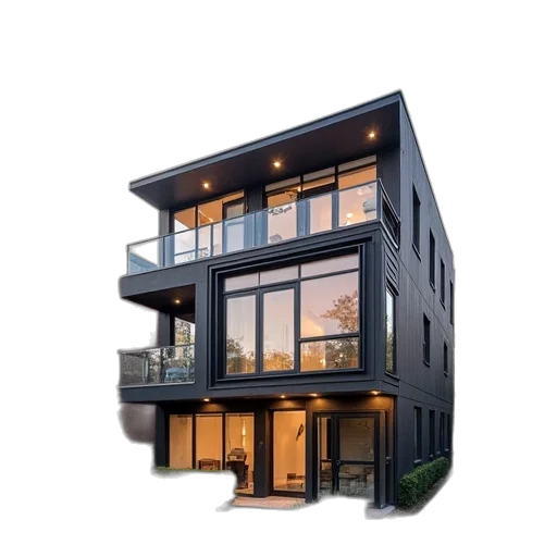 building, furniture, 3d render, photorealistic transparent PNG cut-out