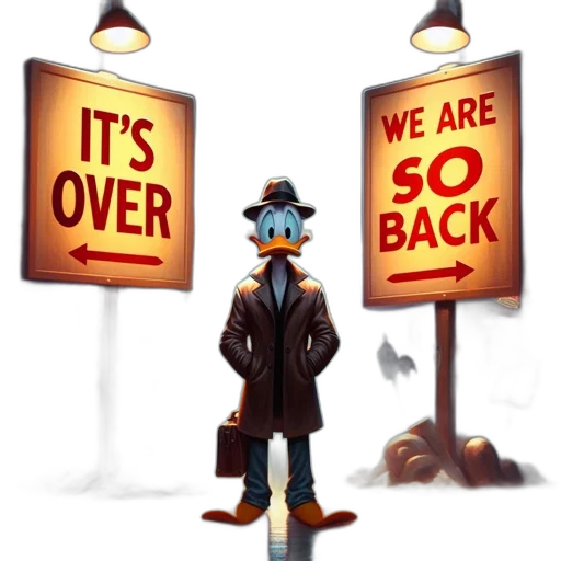concept art, 3d render, duck-like, character transparent PNG cut-out