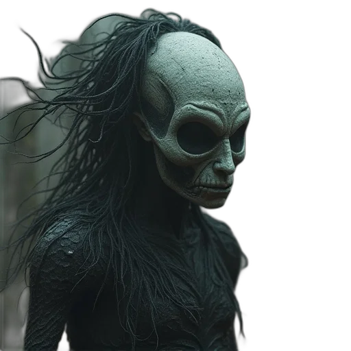 mask, creature, face, concept art transparent PNG cut-out