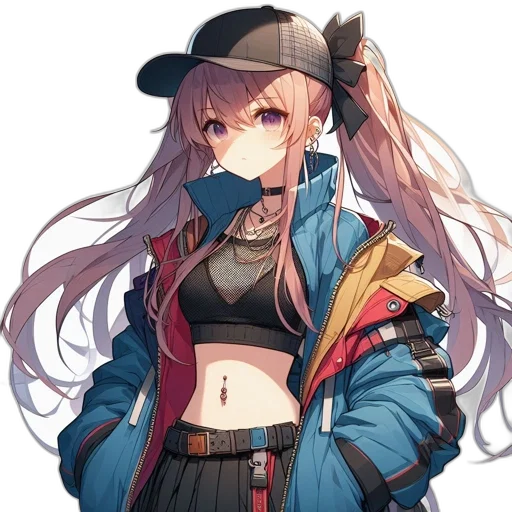 jacket, hat, staff, weapon transparent PNG cut-out