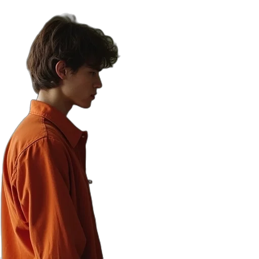 jacket, face, hair, staff transparent PNG cut-out