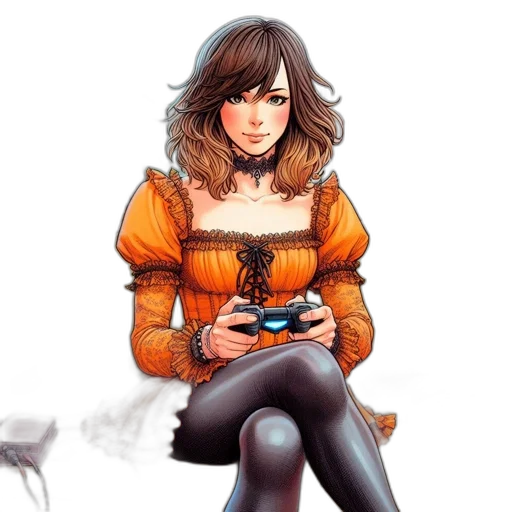 dress, fantasy art, concept art, pixel art transparent PNG cut-out