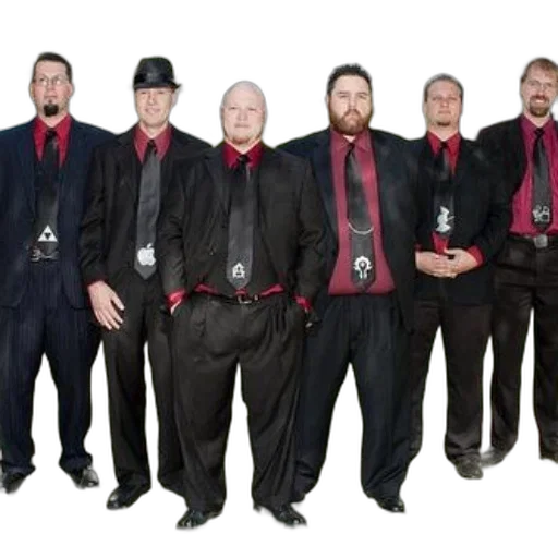 staff, group, men, black transparent PNG cut-out