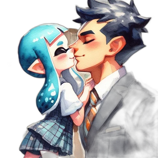 anime, watercolor, cartoon, concept art transparent PNG cut-out