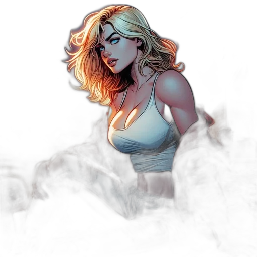 comic book art, concept art, fantasy art, watercolor transparent PNG cut-out