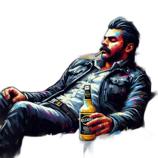 jacket, cyberpunk, pixel art, concept art transparent PNG cut-out