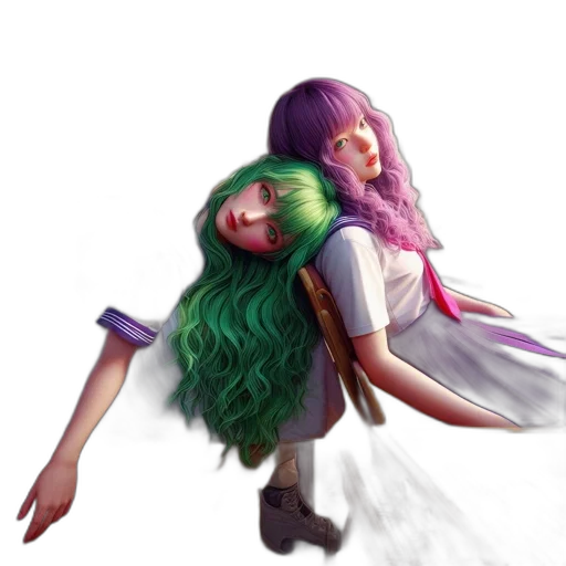hair, creature, dress, concept art transparent PNG cut-out