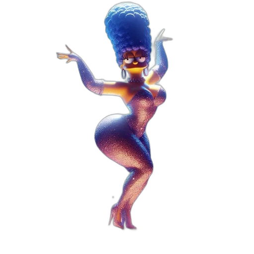 hair, dress, creature, crown transparent PNG cut-out