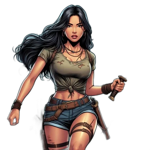 comic book art, concept art, fantasy art, cartoon transparent PNG cut-out