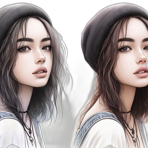 hat, face, hair, jacket transparent PNG cut-out