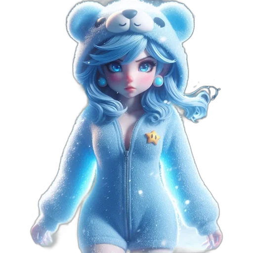 dress, jacket, creature, staff transparent PNG cut-out