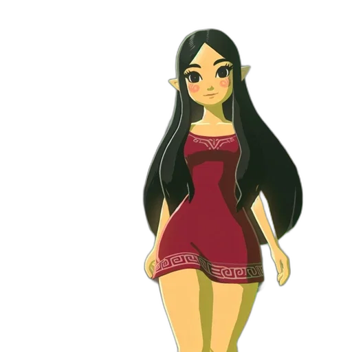 dress, cartoon, concept art, fantasy art transparent PNG cut-out