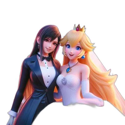 crown, dress, staff, 3d render transparent PNG cut-out