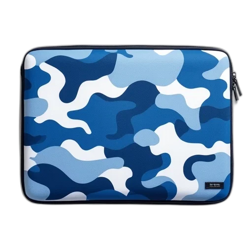 blue, white, camouflage, laptop transparent PNG cut-out