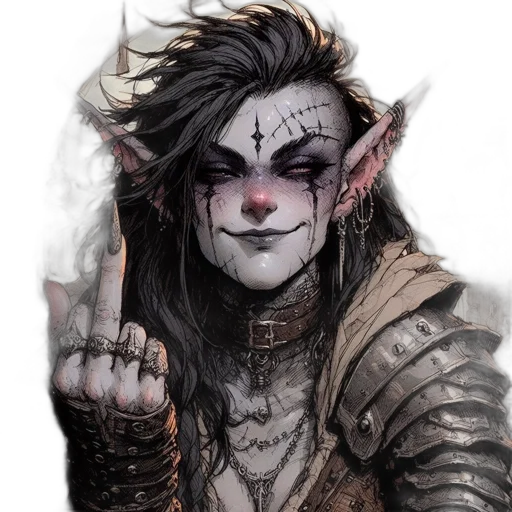 face, dragon, staff, fantasy art transparent PNG cut-out