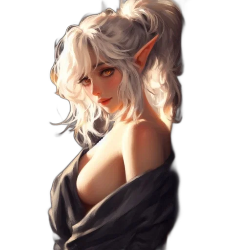 dragon, dress, face, staff transparent PNG cut-out