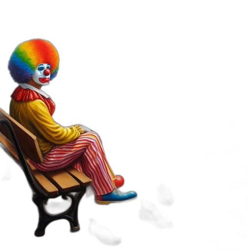 furniture, concept art, 3d render, clown transparent PNG cut-out