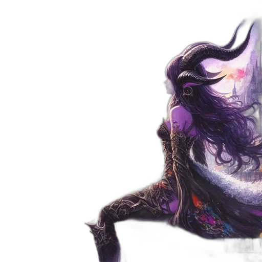 hair, dress, dragon, mask transparent PNG cut-out