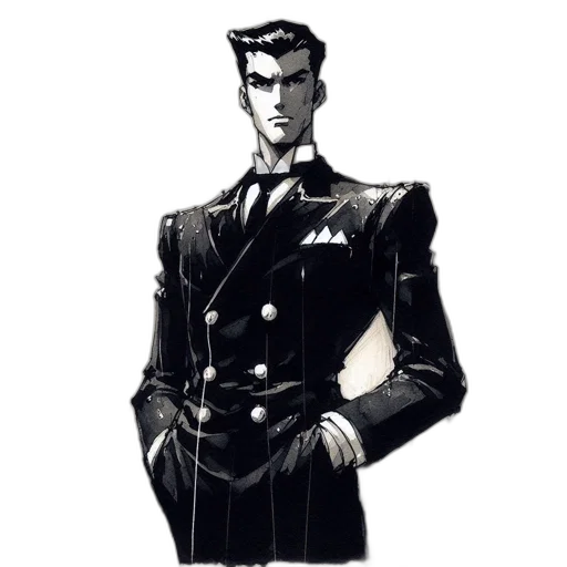 jacket, staff, weapon, crown transparent PNG cut-out