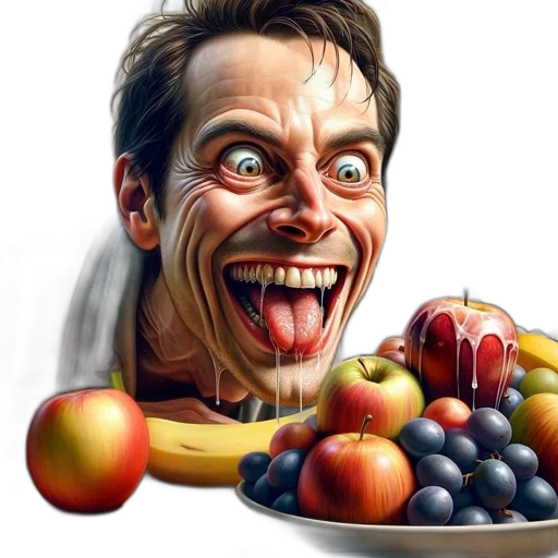 food, face, photorealistic, concept art transparent PNG cut-out