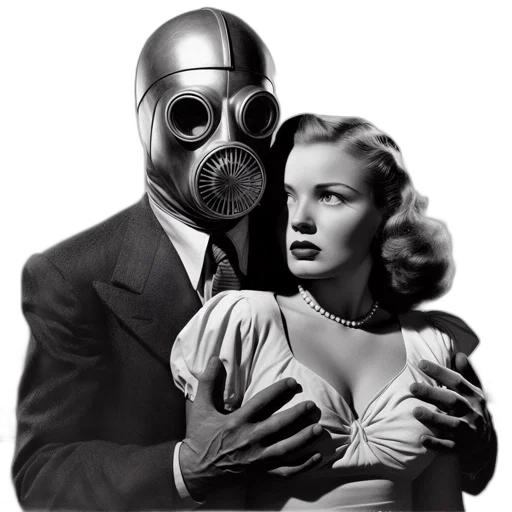 mask, robot, comic book art, outer space transparent PNG cut-out