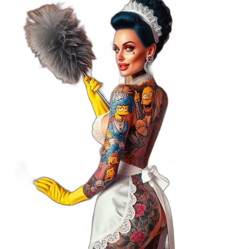 dress, staff, cartoon, comic book art transparent PNG cut-out