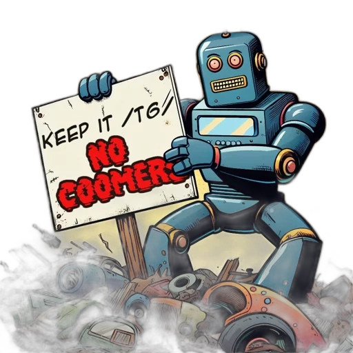 robot, comic book art, concept art, cartoon transparent PNG cut-out