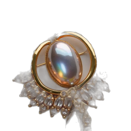 jewelry, crown, brooch, two transparent PNG cut-out