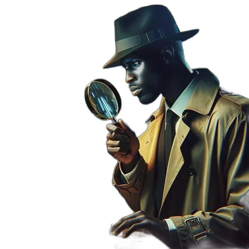 hat, jacket, staff, face transparent PNG cut-out