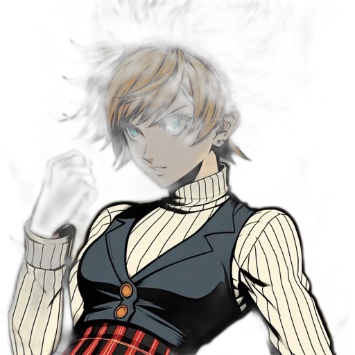 dress, jacket, hair, staff transparent PNG cut-out