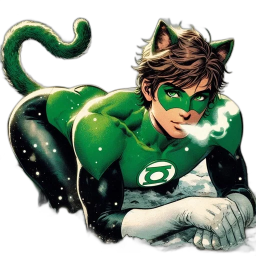 animal, comic book art, concept art, green transparent PNG cut-out