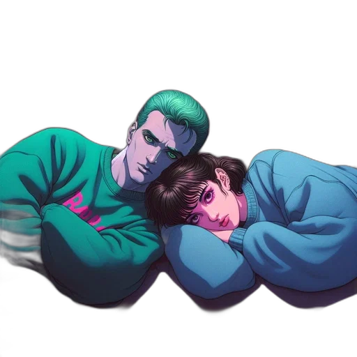 jacket, vaporwave, comic book art, concept art transparent PNG cut-out