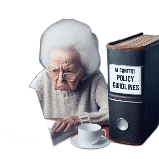 concept art, 3d render, elderly, woman transparent PNG cut-out