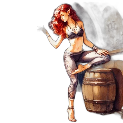 fantasy art, concept art, watercolor, comic book art transparent PNG cut-out