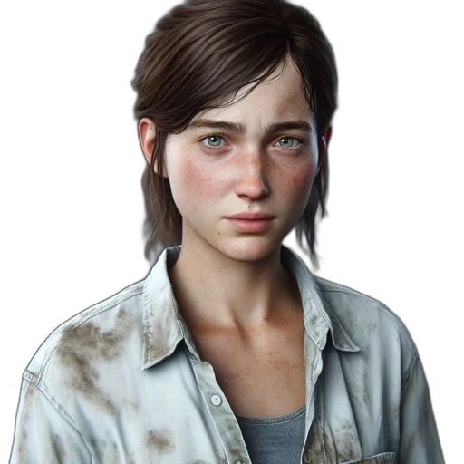 face, jacket, weapon, concept art transparent PNG cut-out