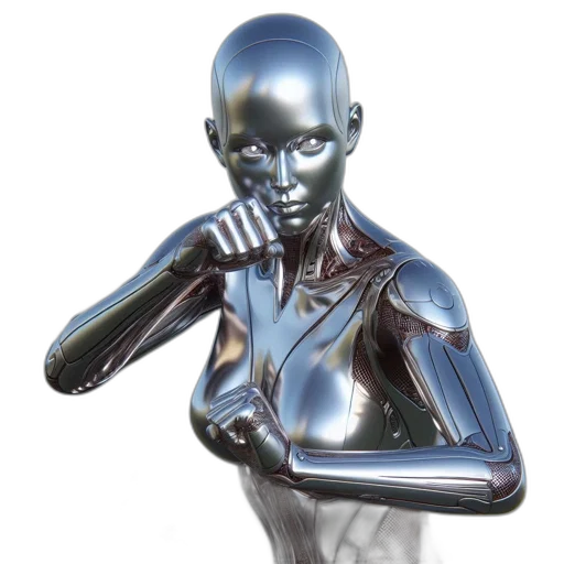 robot, jewelry, face, creature transparent PNG cut-out