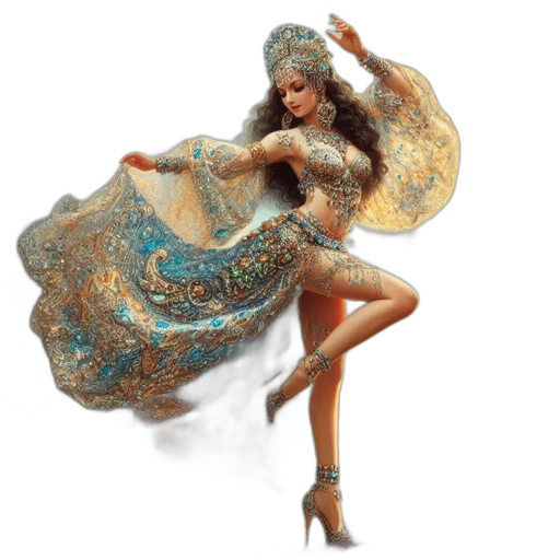 dress, fantasy art, concept art, 3d render transparent PNG cut-out