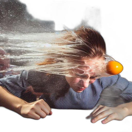 hair, food, photorealistic, 3d render transparent PNG cut-out