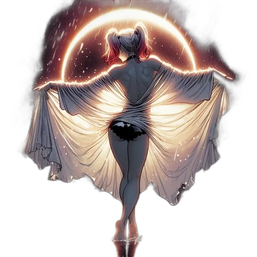 dress, comic book art, concept art, fantasy art transparent PNG cut-out