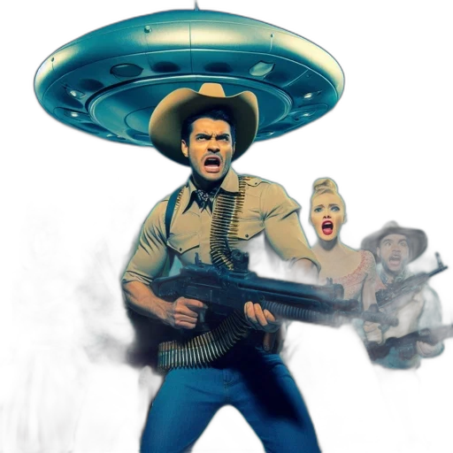 weapon, robot, hat, creature transparent PNG cut-out