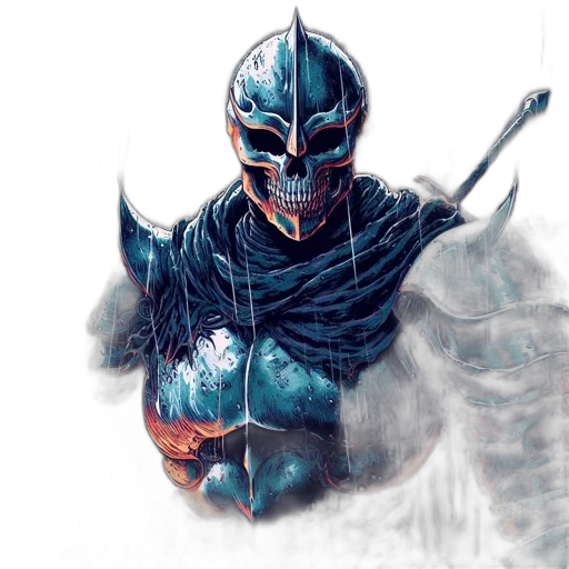 mask, sword, comic book art, concept art transparent PNG cut-out