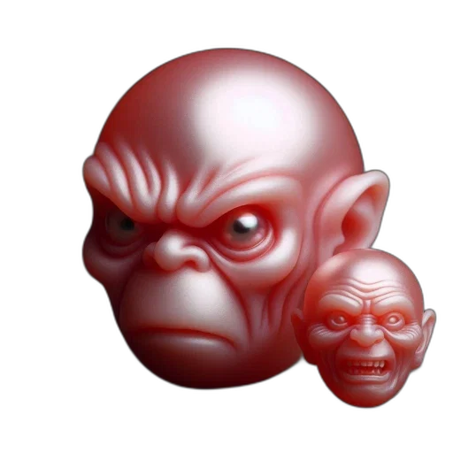 mask, face, creature, 3d render transparent PNG cut-out