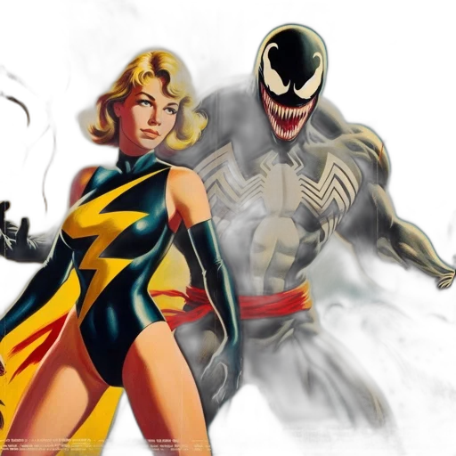 comic book art, concept art, female, superhero transparent PNG cut-out