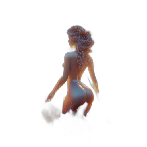 dress, creature, robot, staff transparent PNG cut-out