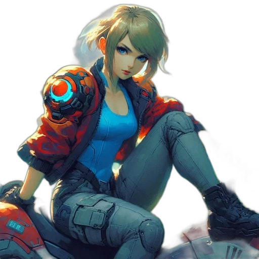 weapon, robot, jacket, concept art transparent PNG cut-out