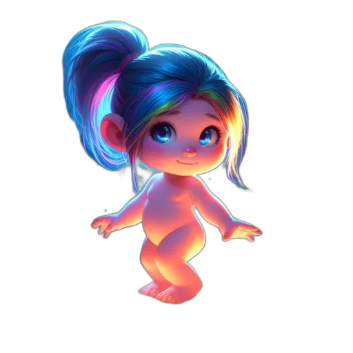 creature, hair, robot, staff transparent PNG cut-out