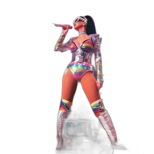 concept art, 3d render, pixel art, vaporwave transparent PNG cut-out