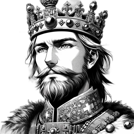 crown, face, sword, fantasy art transparent PNG cut-out